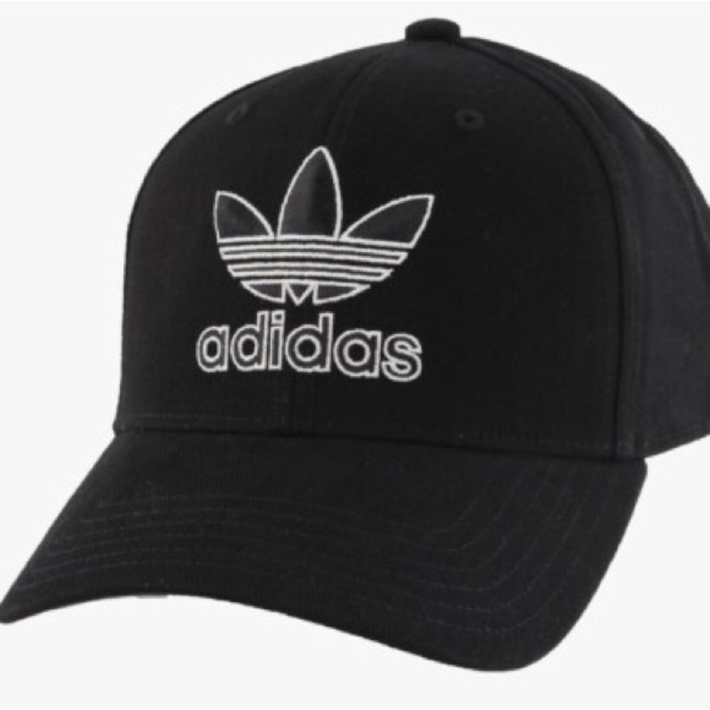 Adidas Women’s Fit Black Cap with White Trefoil Embroidery